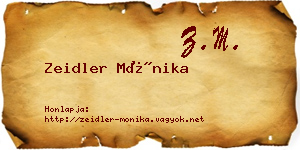 Zeidler Mónika névjegykártya